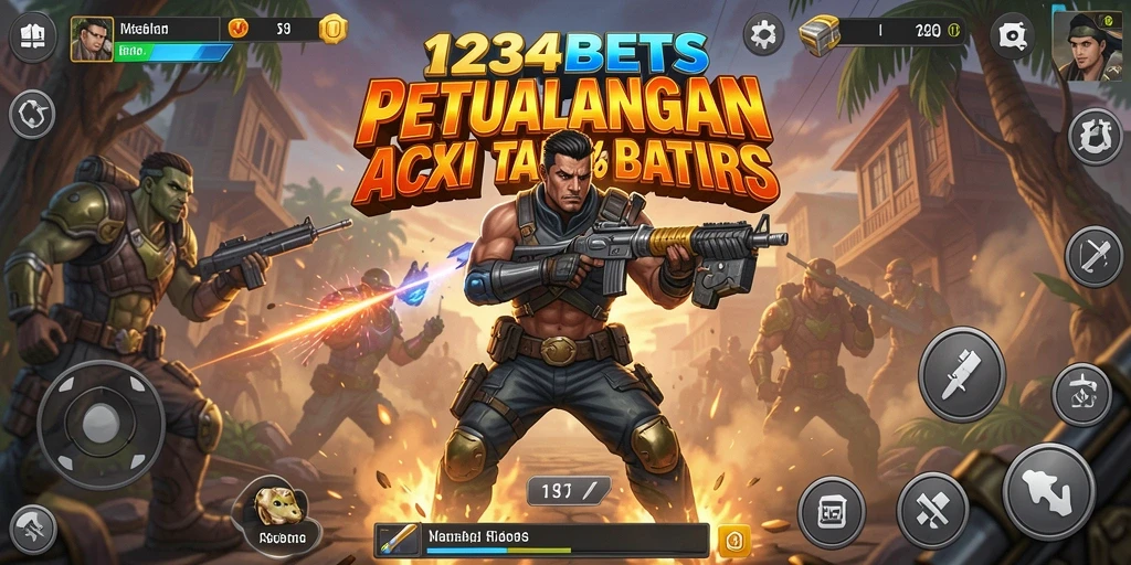Screenshot menunjukkan aksi mendebarkan dalam gameplay 1234BETS.