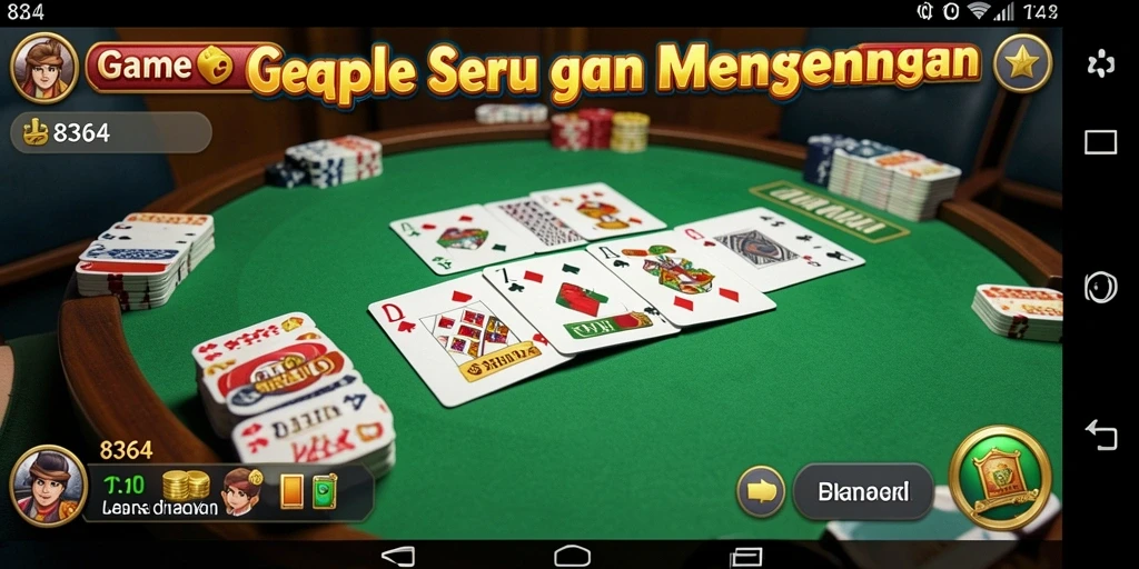 Tampilan menarik dari gameplay Gaple di 8364.