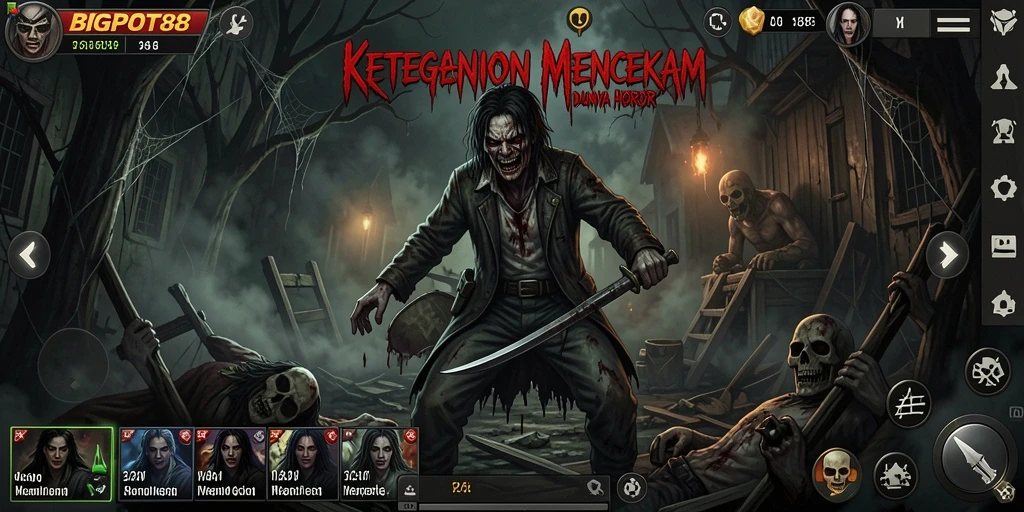 Gameplay BIGPOT88 dengan elemen horor yang menegangkan.