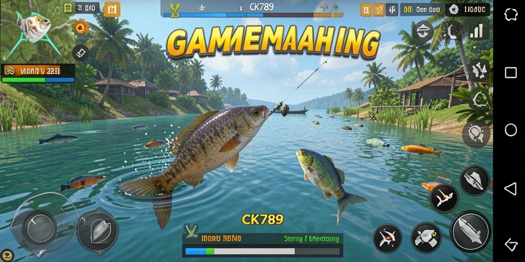 Tampilan gameplay memancing yang seru di CK789.