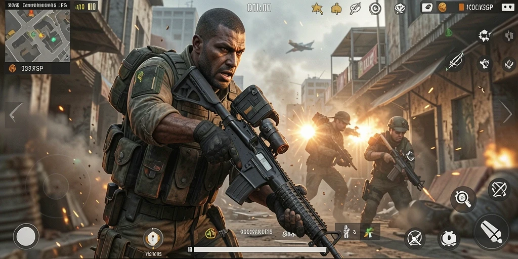 Tampilan gameplay COLOKSGP yang intens dan mendebarkan di medan perang.