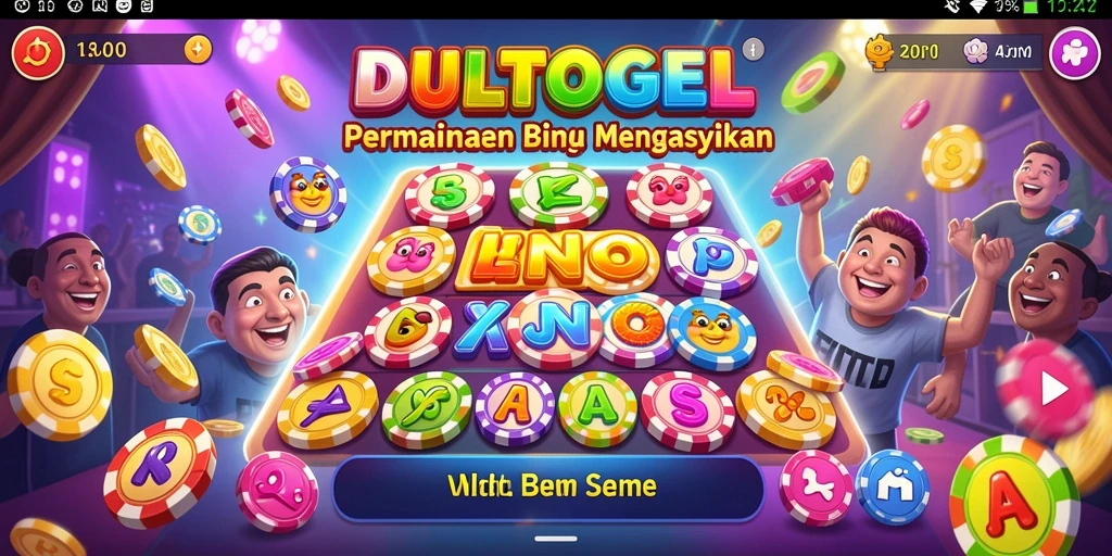 Screenshot utama DULTOGEL menampilkan gameplay Bingo yang seru.
