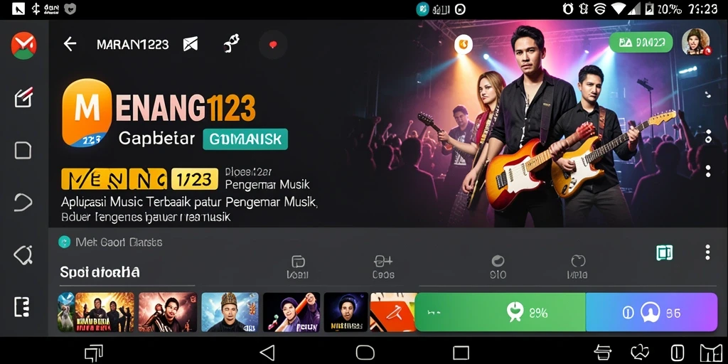 Tampilan menarik dari gameplay musik di MENANG123.