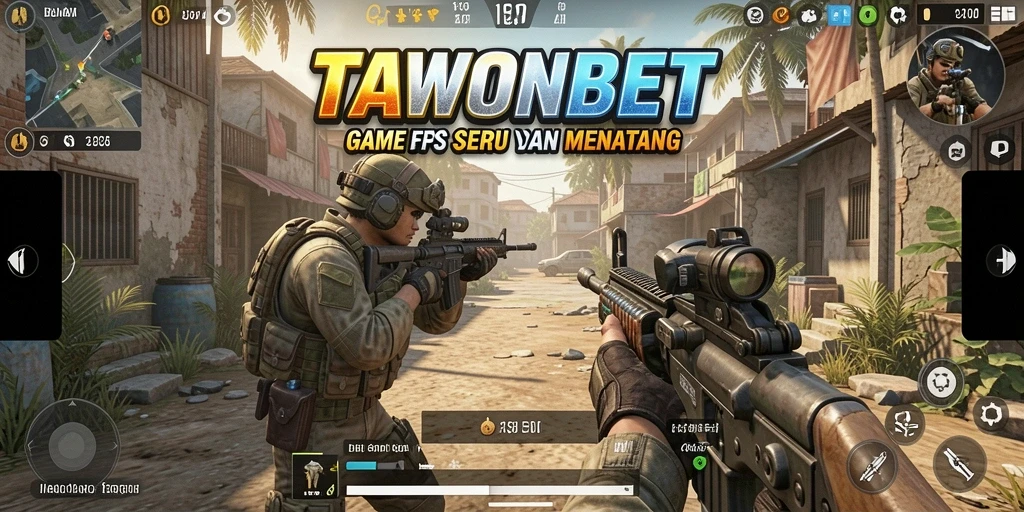 Screenshot gameplay menampilkan aksi tembak-menembak yang intens.